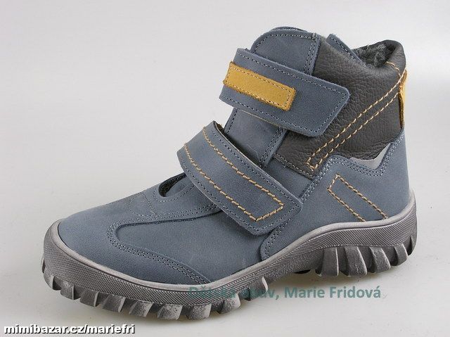 Zimní kotníková kožená obuv ESSI S2562 jeans