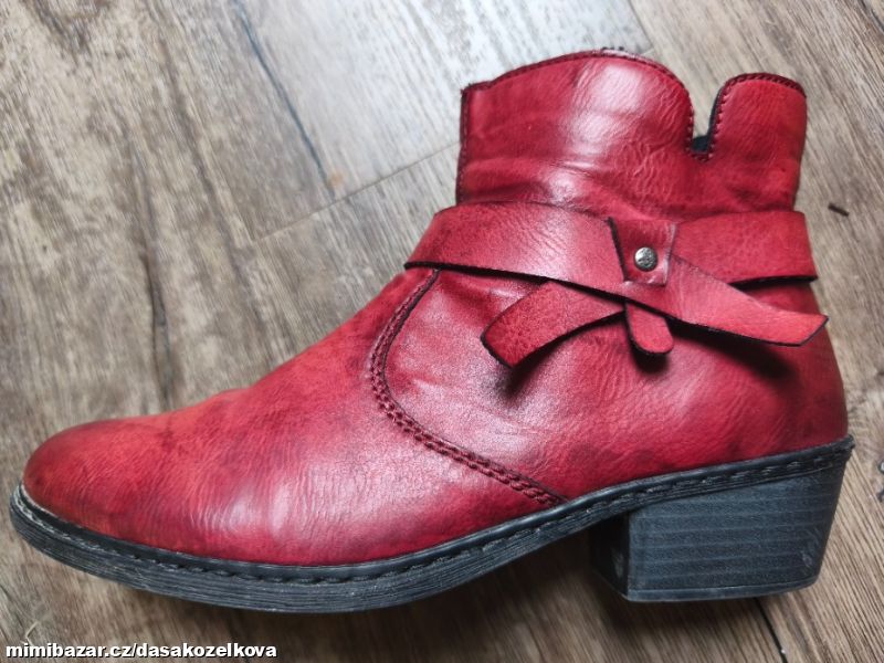 Vínové podzimní boty RIEKER v.41