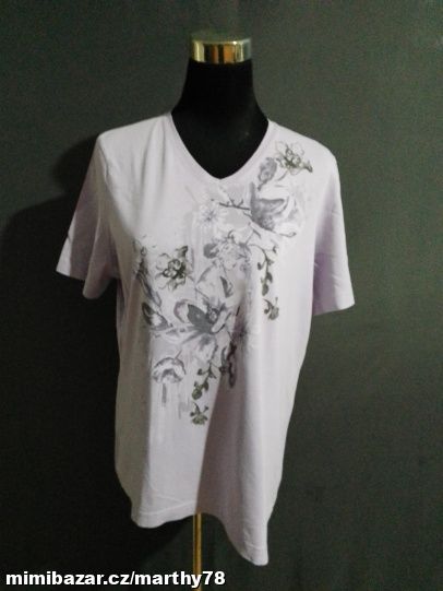 *** KRÁSNÉ TRIKO S POTISKEM A APLIKACÍ, VEL.L ***