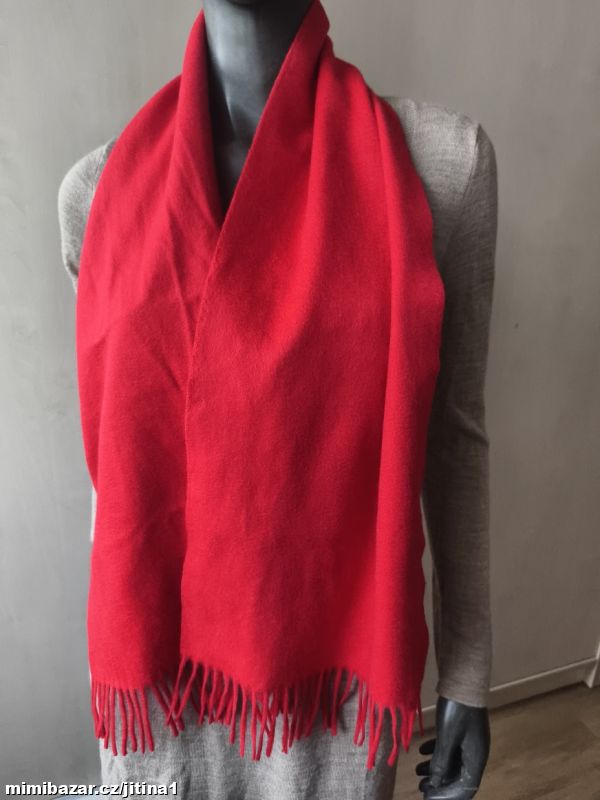 Kašmírová šála červená - mini vada