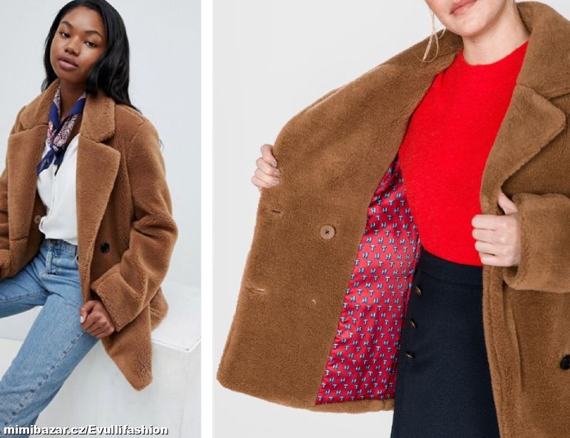 TOMMY HILFIGER - Bonnie Teddy Kabát - vel. M