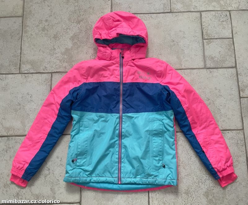 Modrorůžová zimní bunda