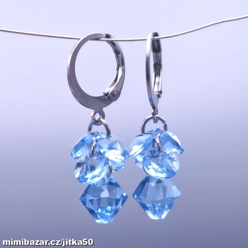 Náušnice z chir oceli se Swarovski krystalySKLADEM