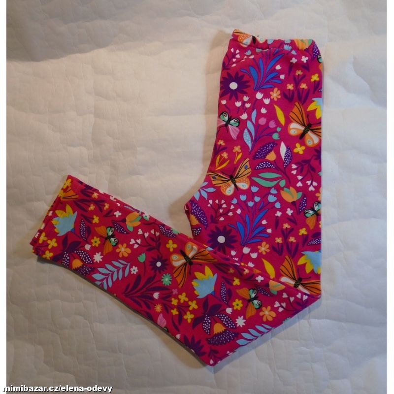 dětské legíny Kytičkové s motýlky
