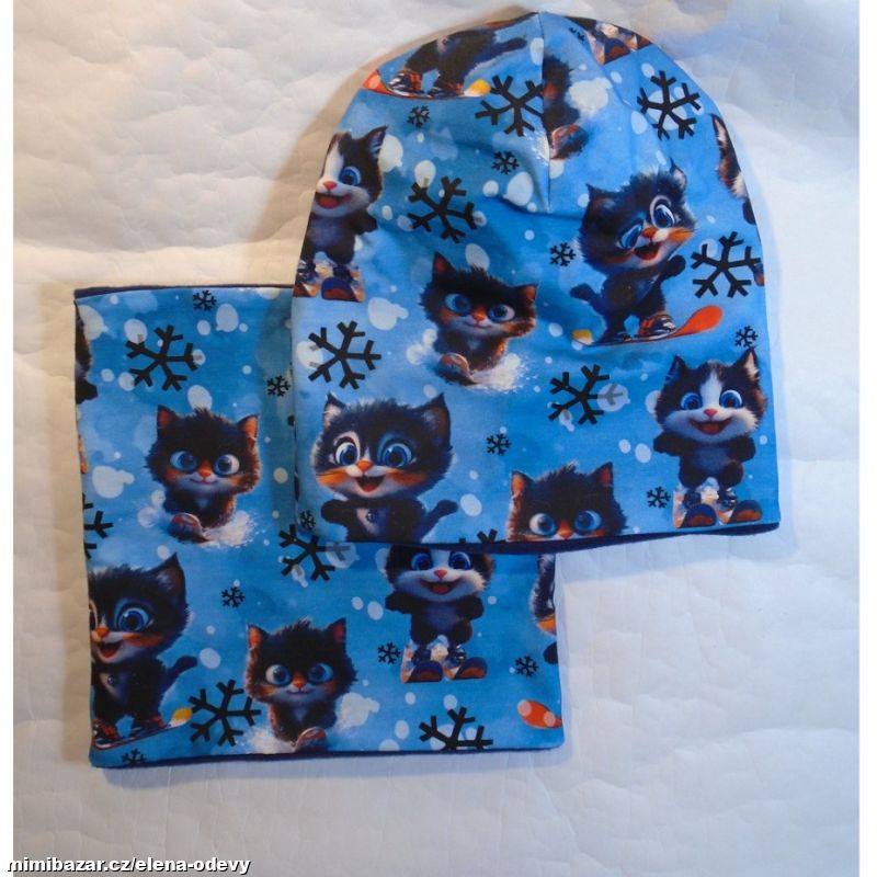 spr. čepice a nákrčník Kočky