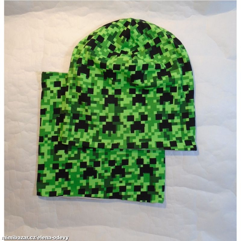spr. čepice a nákrčník MINECRAFT