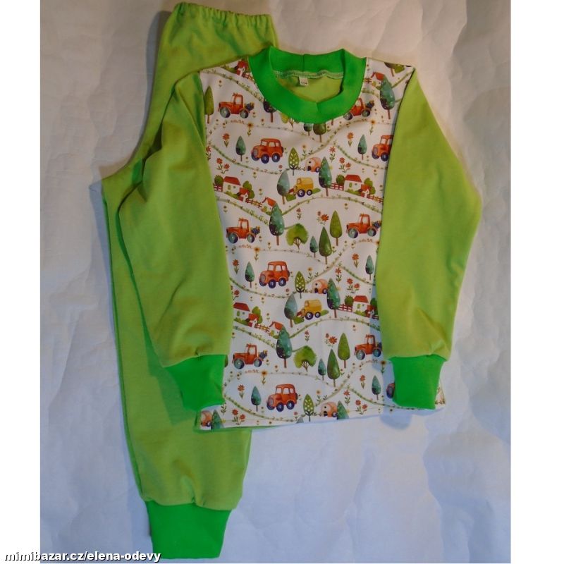 Dívčí úpletové pyžamko AUTA na silnici
