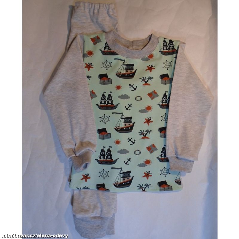 Dívčí úpletové pyžamko Piráti