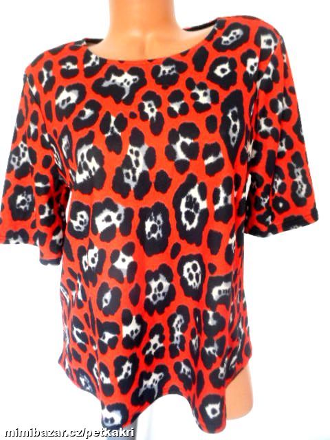 vzorkaté dámské volné tričko uk 16
