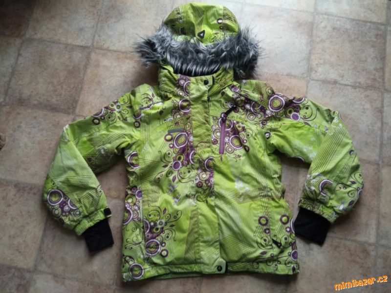Zeleno/fialová zimní lyžařská bunda Icepeak 140