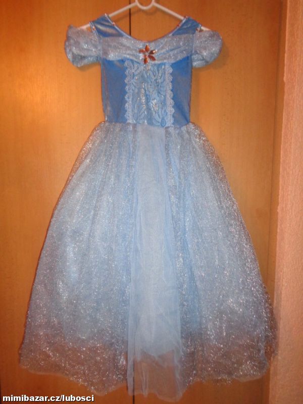 Karneval - modré šaty princezna - 11 -12 let