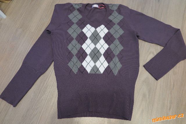 Fialový svetr, zn. Orsay, vel. XL