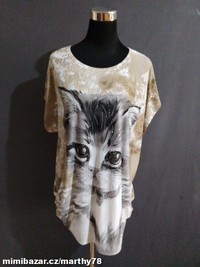 *** NÁDHERNÉ TRIKO S APLIKACÍ, VEL.XXL ***