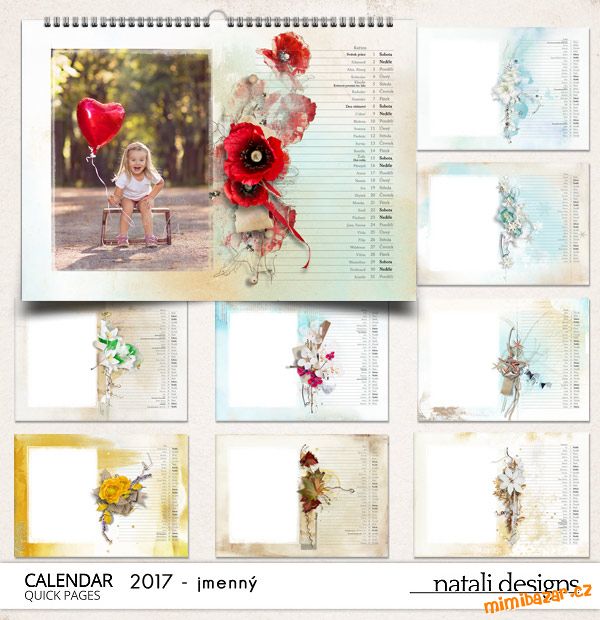 Kalendář nástěnný 17 - šířka/bar