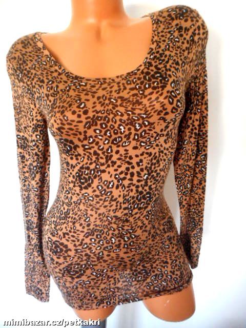 leopardí dámské tričko uk 10