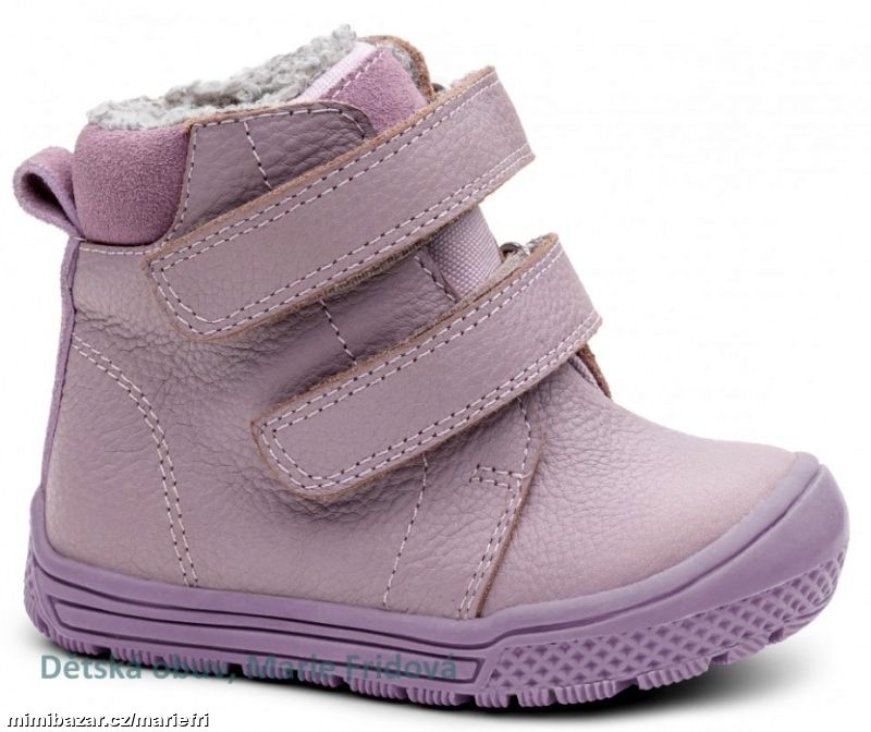 Zimní kožená obuv s membránou Protetika KORA lila