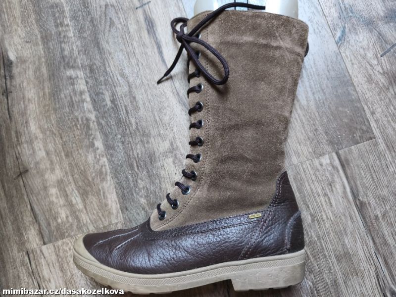 Kvalitní teplé kožené goretexové kozačky Högl v7, 5