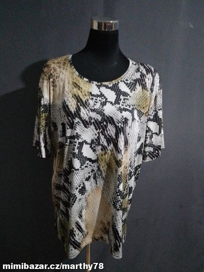 *** KRÁSNÉ DÁMSKÉ VZOROVANÉ TRIKO, VEL.XXL ***