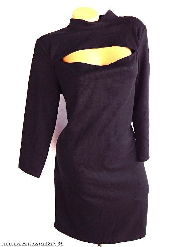 Modní měkoučké žebrované šaty vel.46