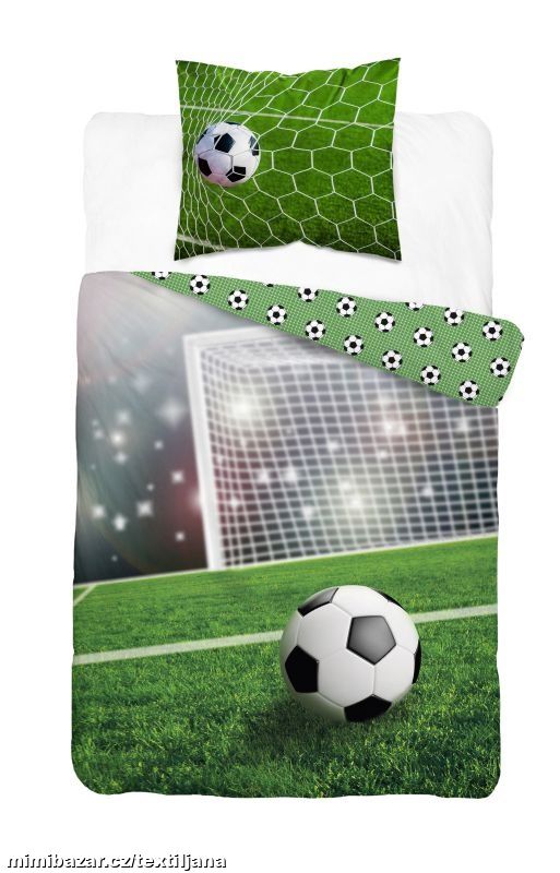 Ložní bavlněné povlečení - fotbal, míč, kopačák