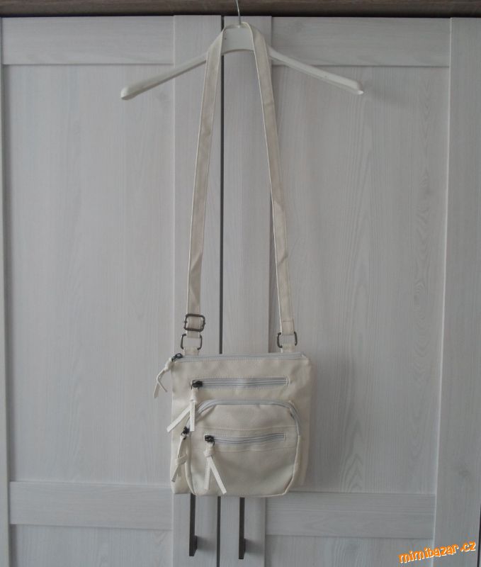 Bílá krémová kabelka cross body
