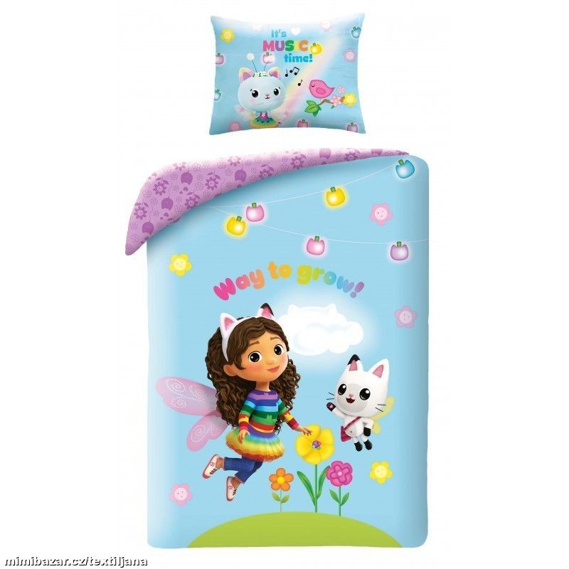 Ložní bavlněné povlečení - Gábinin kouzelný domek