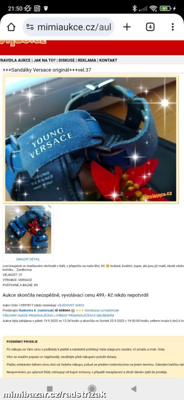  + + + Sandálky Versace Young originál + + + vel.37 + 