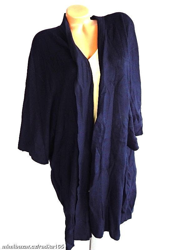 Měkoučký kabátkový žebrovaný cardigan vel.54/56