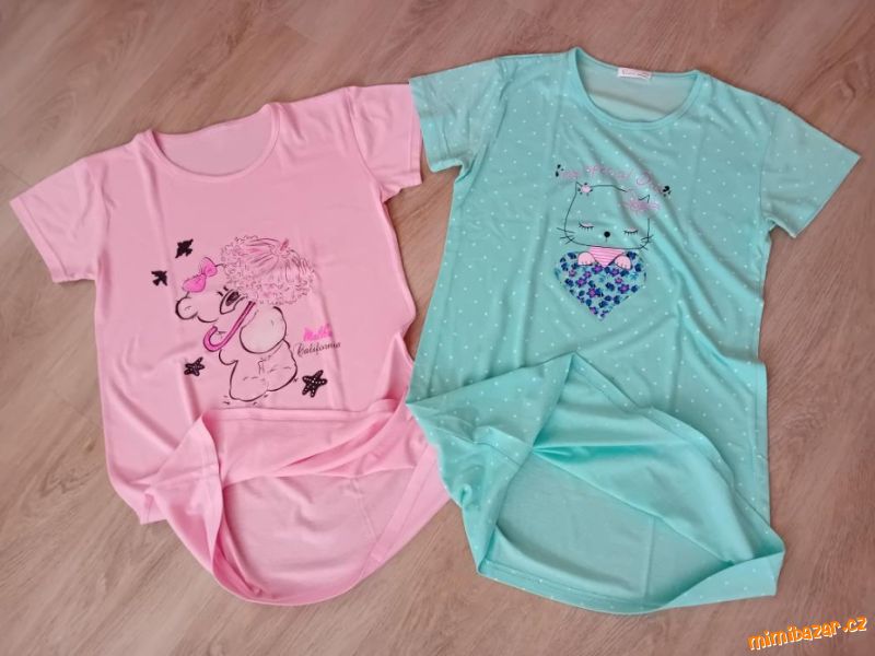 BAVLNĚNÉ NOČNÍ KOŠILE - vel.158/164 /zn.Valerie