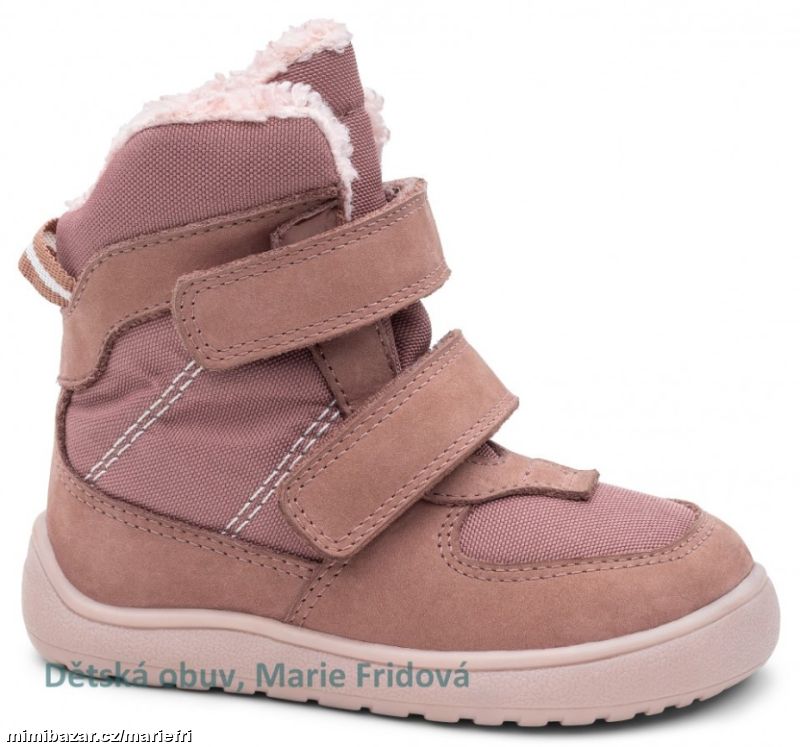 Zimní barefoot s membránou Protetika LORA old pink