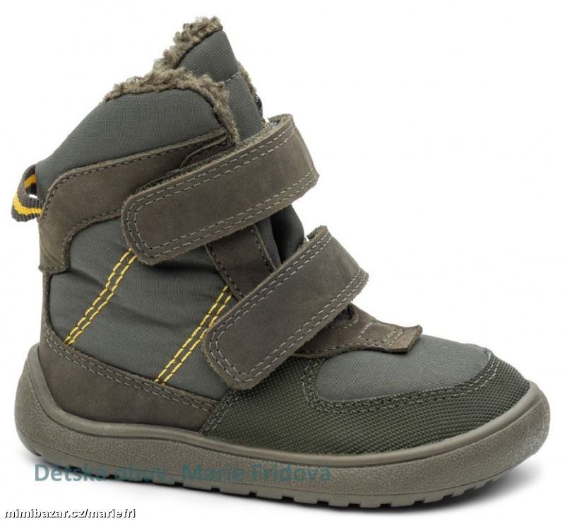 Zimní barefoot s membránou Protetika LENO khaki