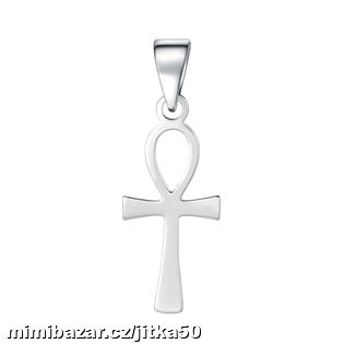 Stříbrný přívěšek kříž života