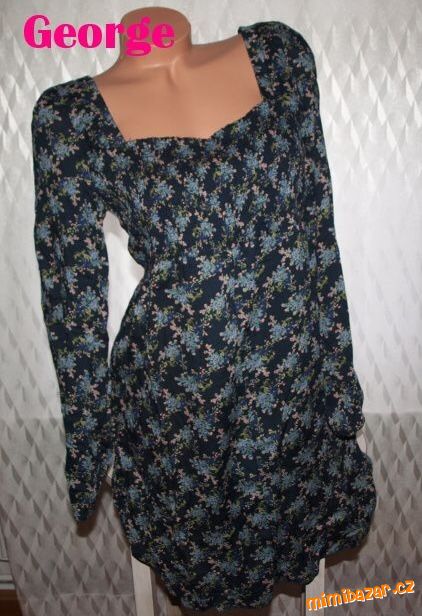 Květovaná dlouhá tunika nebo šaty GEORGE (40/42)