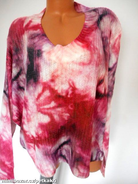 pestrobarevný dámský volny svetr uk 24-28