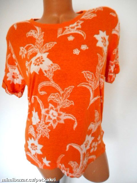 květované dámské tričko uk 12 PER UNA