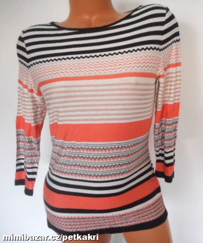 pruhované dámské tričko uk 10