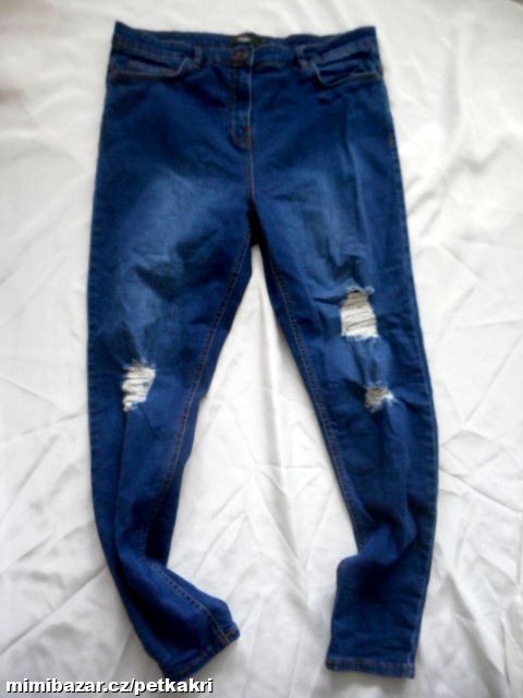 odrbané dámské skinny džíny uk 16