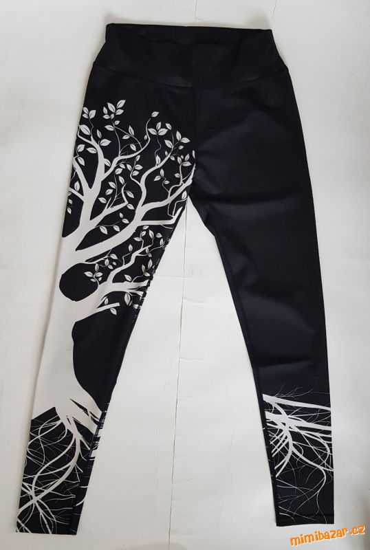 Černo-bílé legíny vel. M