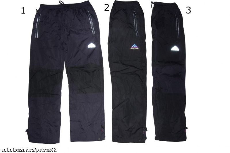 Zateplené šusťákové kalhoty s fleesem DK8506