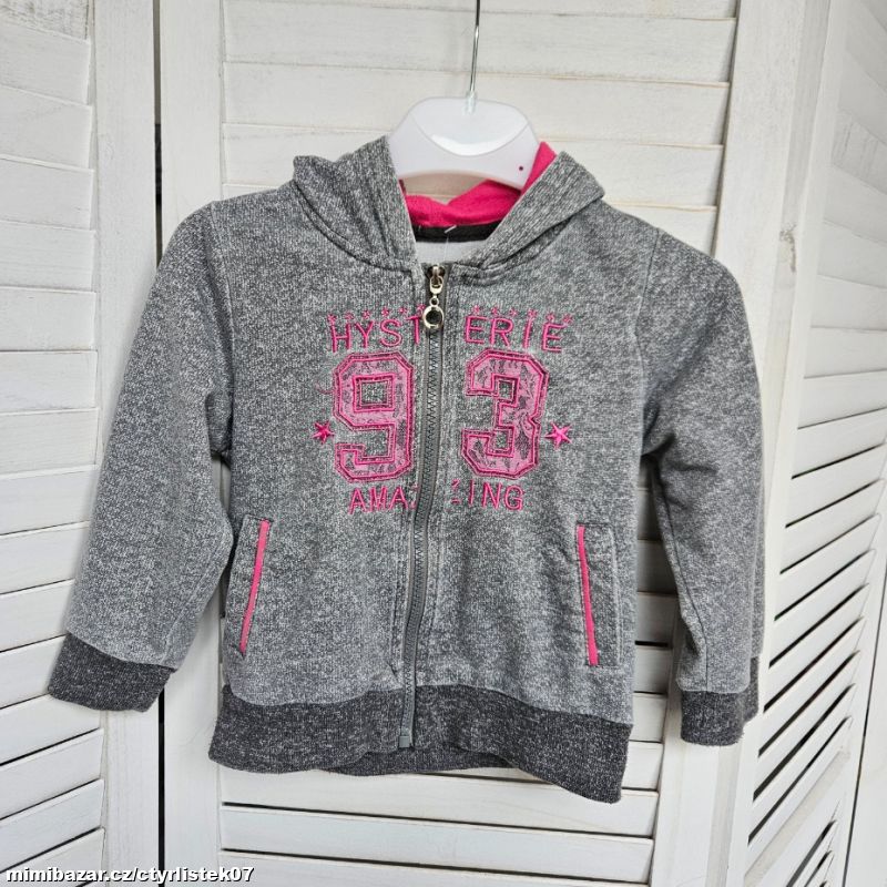 dívčí mikina na zip 3 roky 70818