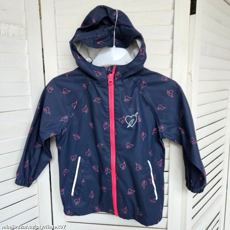 dívčí bunda pláštěnka 3 roky srdíčka 70823