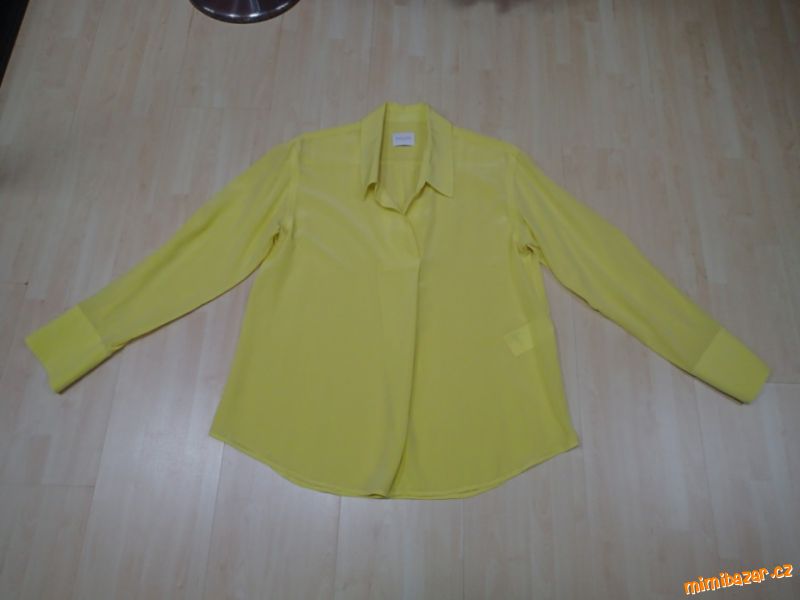 Hedvábná halenka elegantní žlutá N.O.V.Á