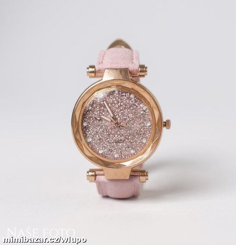 Dámské hodinky Sparkle – růžové - SKLADEM