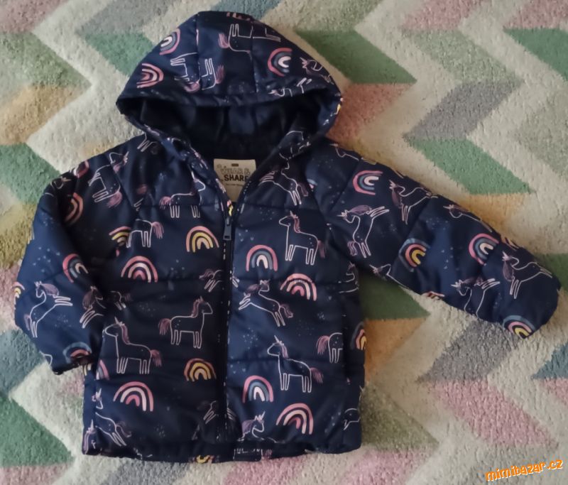 Krásná bundička s jednorožci F&F vel.110