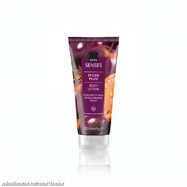 Tělové mléko s vůní švestky, koření a pomeranče