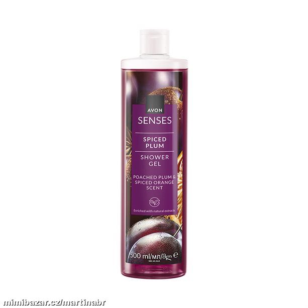 Sprchový gel s vůní švestky, koření a pomeranče