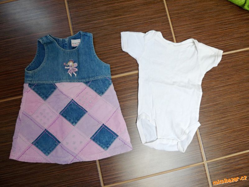 Set džínové šaty + body