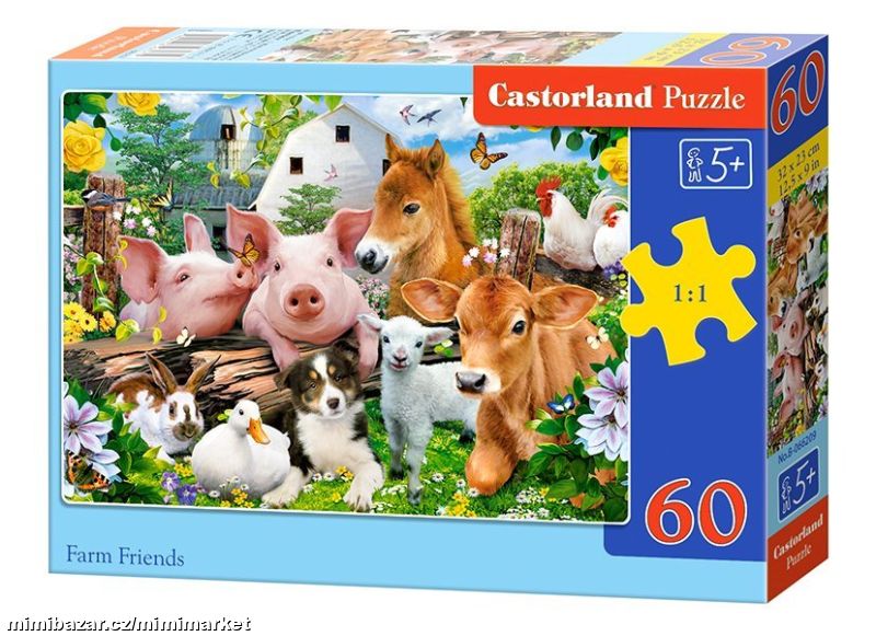 Puzzle PŘÁTELÉ NA FARMĚ 60 dílků
