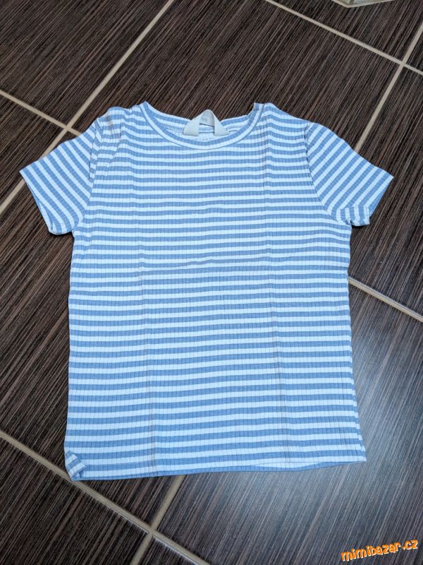 Vodácké proužkované triko/ crop top