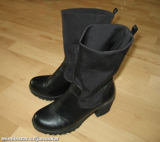 Dámské černé boty / kozačky JENNY FAIRY